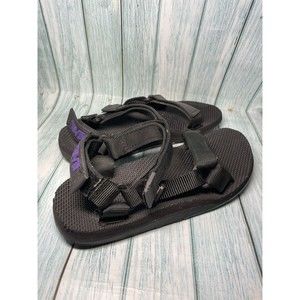 Teva Universal Black Strappy Sport Hiking Sandals Women's 9 Purple logo EUC